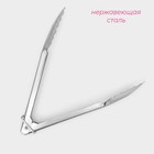 Щипцы кухонные Доляна «Лист», h=17.5 см, серебристые - Фото 2