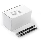 Ручка под логотип Calligrata, шариковая, автоматическая, синий стержень, узел 0.7 мм, корпус чёрный - Фото 4