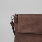 Сумка женская, отдел на молнии, 2 наружных кармана, регулируемый ремень, цвет коричневый - Фото 4