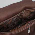 Сумка женская, отдел на молнии, 2 наружных кармана, регулируемый ремень, цвет коричневый - Фото 5