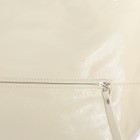 Сумка женская, 2 отдела на молнии, 2 наружных кармана, цвет бежевый - Фото 3