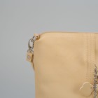 Сумка женская, 2 отдела на молнии, наружный карман, регулируемый ремень, цвет бежевый - Фото 4