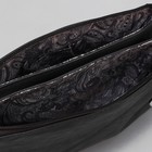 Сумка женская, 3 отдела на молнии, 2 наружных кармана, длинный ремень, цвет тёмно-серый - Фото 5