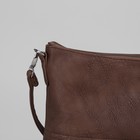 Сумка женская, отдел на молнии, 2 наружных кармана, регулируемый ремень, цвет коричневый - Фото 4