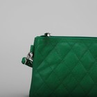 Сумка женская, отдел на молнии, наружный карман, длинный ремень, цвет зелёный - Фото 4