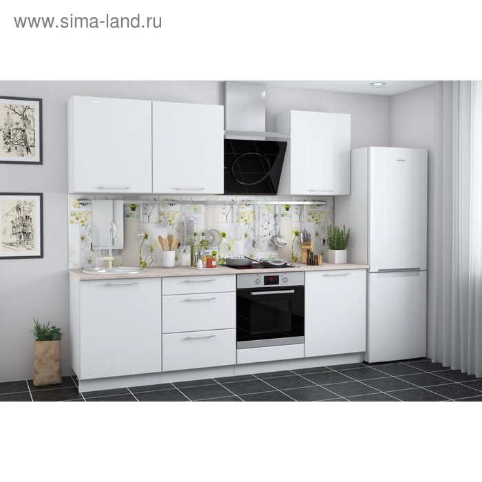 Кухонный гарнитур «Ректа», цвет белый - Фото 1