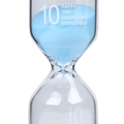 Часы песочные Happy time, на 10 минут, 12.5×4 см, голубые