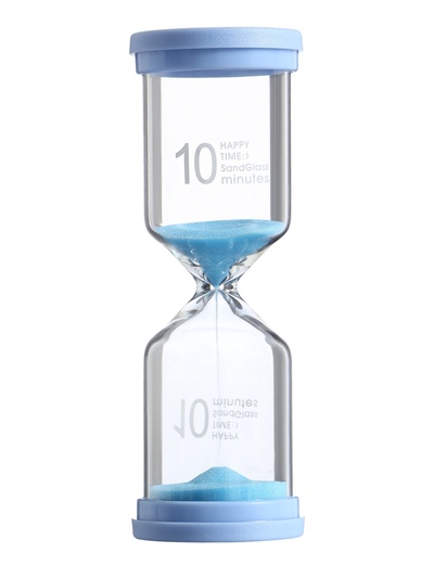 Часы песочные Happy time, на 10 минут, 12.5×4 см, голубые