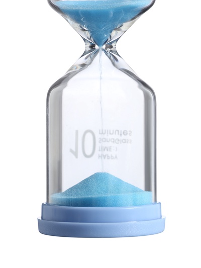 Часы песочные Happy time, на 10 минут, 12.5×4 см, голубые