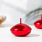 Набор свечей "Овал", 6 штук, красный металлик, 4×2см - фото 318076744