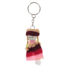 Брелок текстиль "Кукла-девочка в вязаном наряде" МИКС 6,5х2,5 см - Фото 1