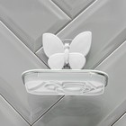 Мыльница пластиковая на присоске «Бабочка», 13×11×9,5 см, цвет МИКС - Фото 4