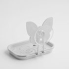 Мыльница пластиковая на присоске «Бабочка», 13×11×9,5 см, цвет МИКС - фото 8386225