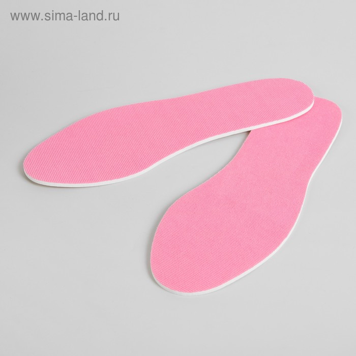 Стельки для обуви, универсальные, 26-36 р-р, пара, цвет розовый - Фото 1