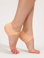 Напяточники для педикюра, силиконовые, с перфорацией, универсальный размер, 10×10.5 см, бежевые - Фото 3