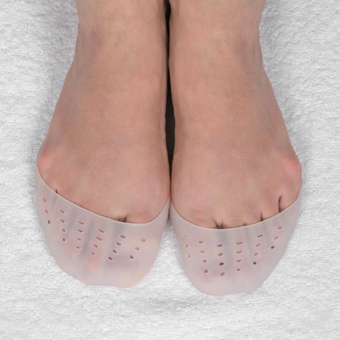 Подследники на пальцы ног, дышащие, силиконовые, 9 × 9 см, пара, цвет белый - фото 1925901729