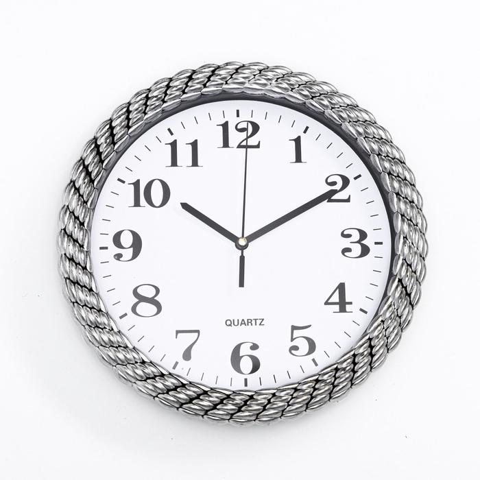 Часы настенные "Плетёнка", d-26 см, циферблат 21 см, дискретный ход - Фото 1