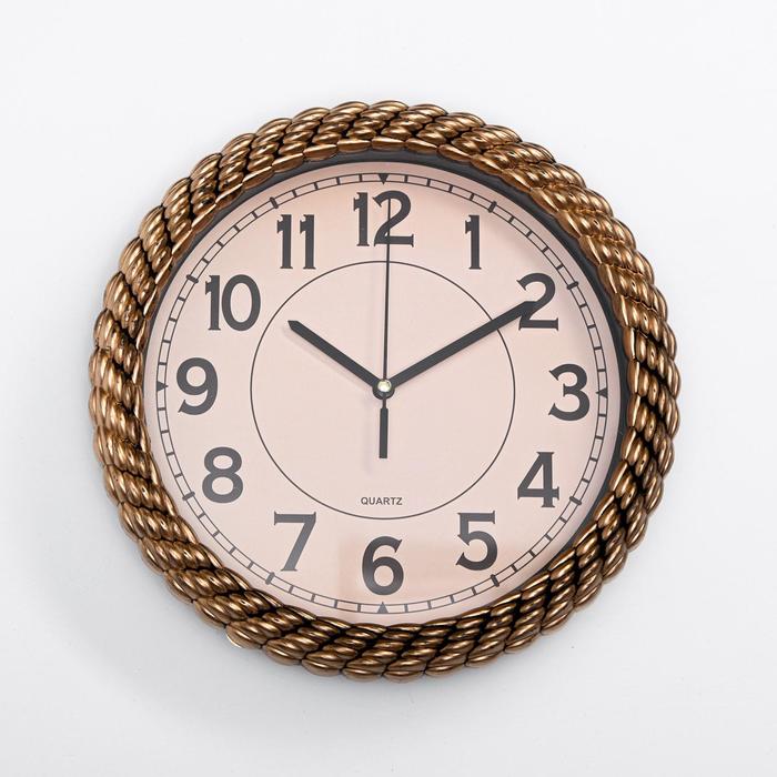 Часы настенные "Плетёнка", d-26 см, циферблат 21 см, дискретный ход - Фото 1