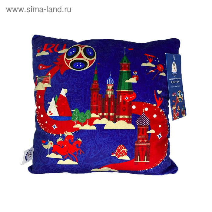Мягкая игрушка-подушка с принтом 2018 FIFA World Cup Russia, 25 х 25 см - Фото 1