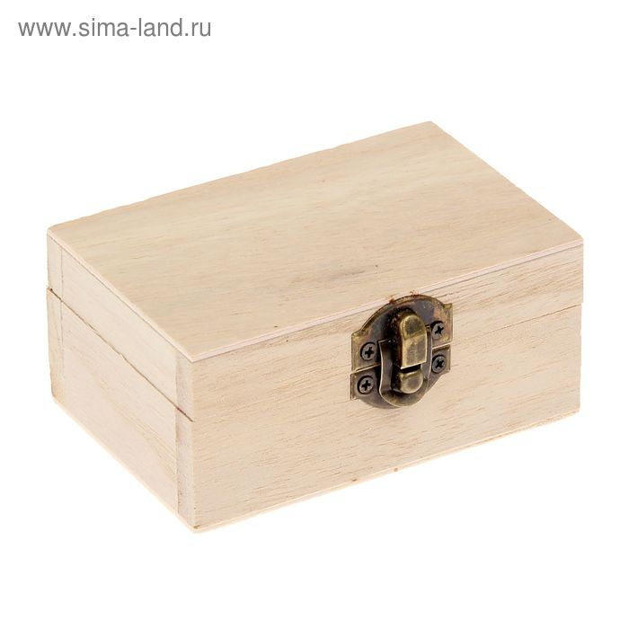 Шкатулка дерево простая прямоугольная 11х7х5 см - Фото 1