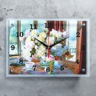 Часы-картина настенные, серия: Цветы, "Цветы в вазе", 25х35 см - фото 320298022