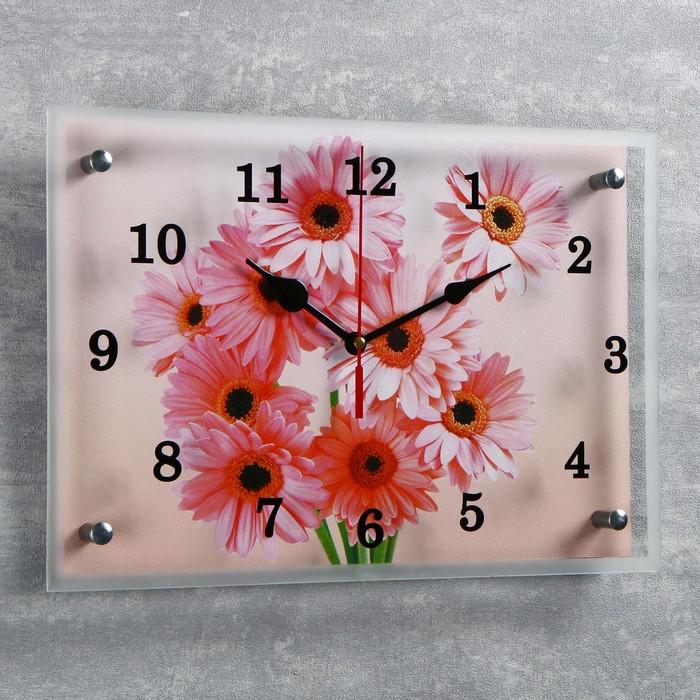 Часы настенные, серия: Цветы, "Ромашки", 25 х 35 см - фото 1905473080