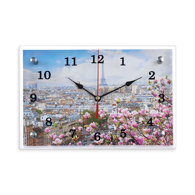 Часы настеные, интерьерные "Париж", бесшумные, 20 х 30 см