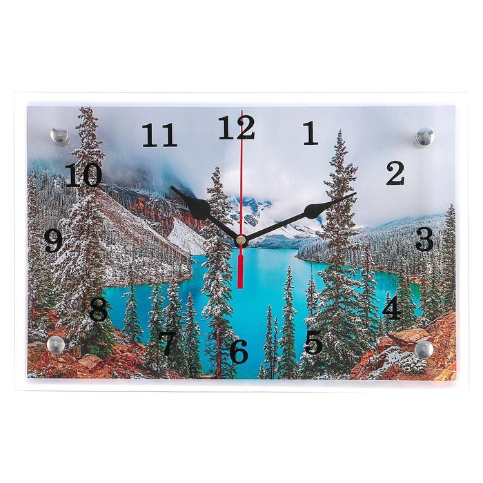 Часы настенные, серия: Природа, "Горное озеро", 20х30 см - Фото 1