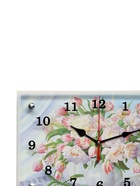 Часы-картина настенные, интерьерные «Цветы в вазе», бесшумные, 30×20 см - фото 43561123