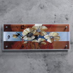 Часы настенные, серия: Цветы, "Цветы", 20х50 см