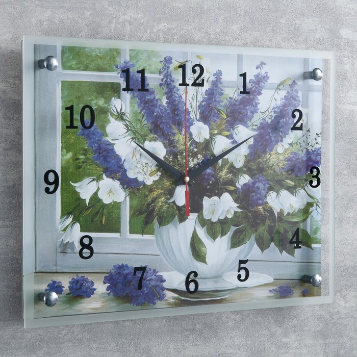 Часы настенные, серия: Цветы, "Цветы в вазе", 30х40 см - фото 1905473115