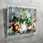 Часы настенные, серия: Цветы, "Цветы и яблоки", 30х40 см - фото 8386450