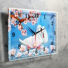 Часы-картина настенные, серия: Животный мир, "Лебеди", 30х40 см - Фото 2
