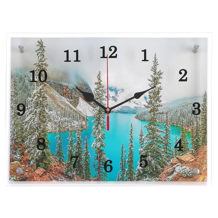 Часы настенные, серия: Природа, "Горное озеро", 30х40 см - фото 1905473127