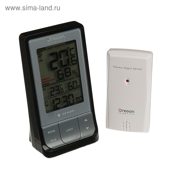 Термометр Oregon Scientific RAR213HG, Bluetooth, влажность, радио-датчик, черный - Фото 1