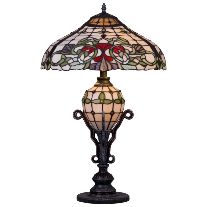 Настольная лампа «Драмурга», 2+1x60+25Вт E27, +E14, разноцветный