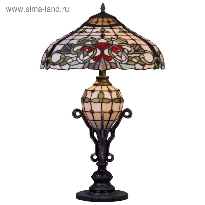 Настольная лампа «Драмурга», 2+1x60+25Вт E27, +E14, разноцветный - Фото 1