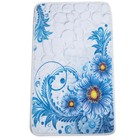 Набор ковриков для ванны и туалета 3 шт 36х40, 40х50, 50х80 см "Синие цветы" - Фото 2