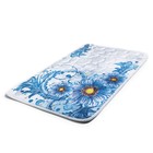 Набор ковриков для ванны и туалета 3 шт 36х40, 40х50, 50х80 см "Синие цветы" - Фото 3