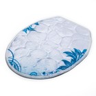 Набор ковриков для ванны и туалета 3 шт 36х40, 40х50, 50х80 см "Синие цветы" - Фото 5