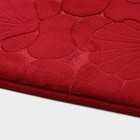 Набор ковриков для ванной и туалета Доляна «Галька, ракушки», 2 шт, 40×50 см, 50×80 см, цвет бордовый - Фото 3