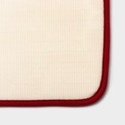 Набор ковриков для ванной и туалета Доляна «Галька, ракушки», 2 шт, 40×50 см, 50×80 см, цвет бордовый - Фото 4