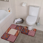 Набор ковриков для ванны и туалета «Коллаж», 2 шт: 40×50, 50×80 см - Фото 1
