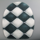 Коврики для ванной и туалета Доляна «Ромбы», 3 шт.: 37×45, 37×45, 45×75 см - Фото 5