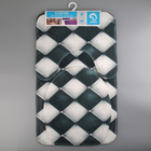 Коврики для ванной и туалета Доляна «Ромбы», 3 шт.: 37×45, 37×45, 45×75 см - Фото 7