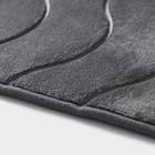 Набор ковриков для ванной и туалета Доляна «Волна», 2 шт, 40×50 см, 50×80 см, цвет серый - Фото 3