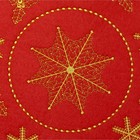 Салфетка декоративная "Снежинки" с вышивкой, 30х30 см, фетр 100 %п/э - Фото 3