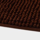 Коврик для ванной Доляна «Букли», 40×60 см, цвет коричневый - фото 10743922