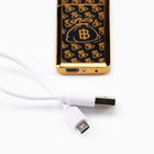 Зажигалка электронная для курения usb "Биткоин", спираль, 3.5 х 7 см, черно-золотая 3018086 - фото 930861