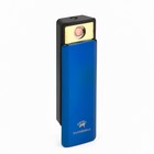 Зажигалка электронная, USB, спираль, фонарик, 2.5 х 7.5 см, синяя - Фото 1
